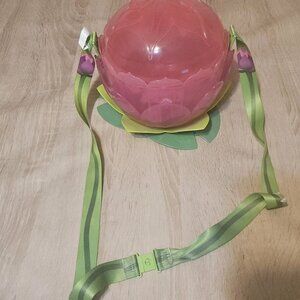 Disney Pink Flower Crossbody Bag with Green Strap